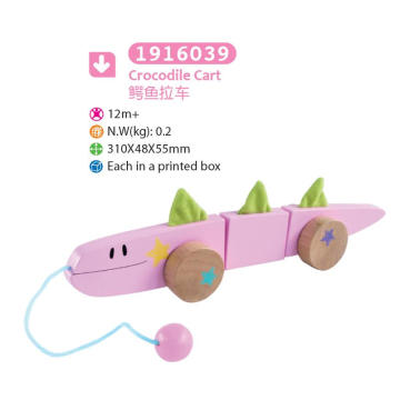 Wooden Crocodile Pull and Push Toy Wooden Pull Toy for Kids